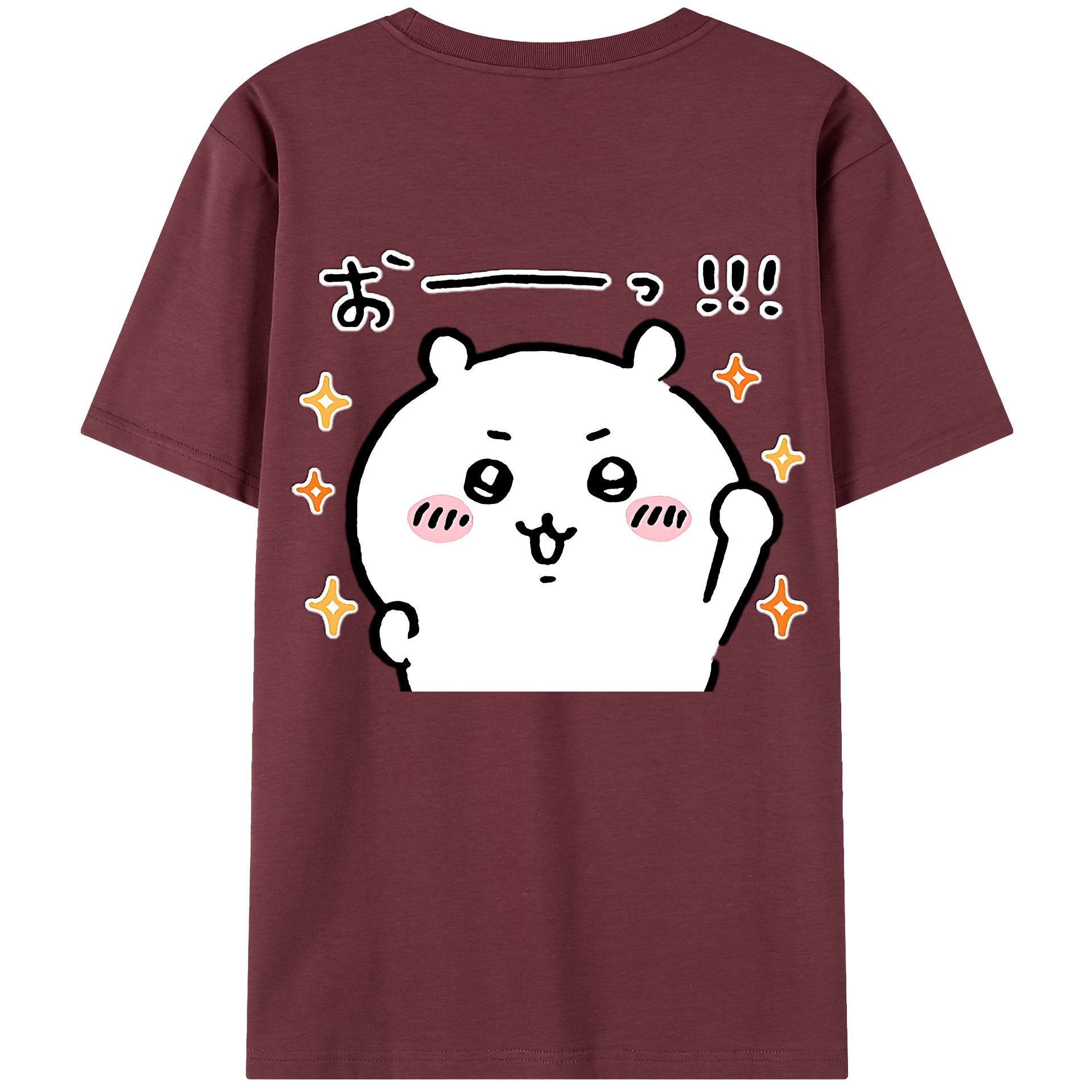 （画像用） ちいかわ ちいかわ Chii-kawa chiikawa 綿100％半袖Tシャツ（背面プリント）